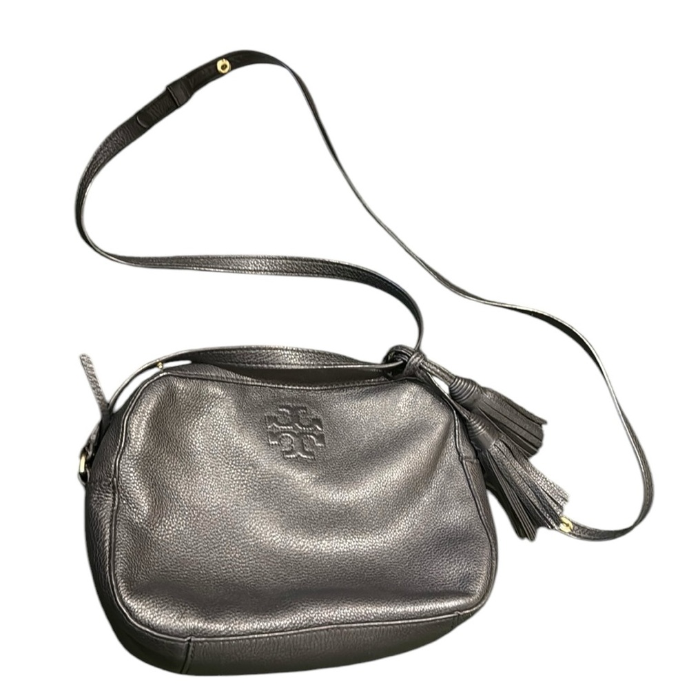 Tory Burch Thea  black Crossbody Bag with tassel EUC host pick
